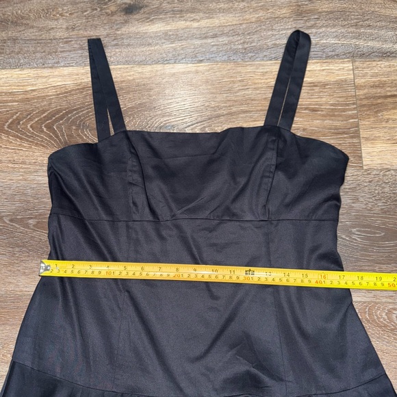 Lauren Ralph Lauren Black Cocktail Dress Fit & Flare Sleeveless Square Neck 14 - Picture 8 of 10